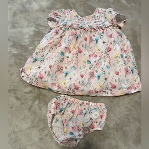 Mayoral Floral Baby Dress and Bloomers Set